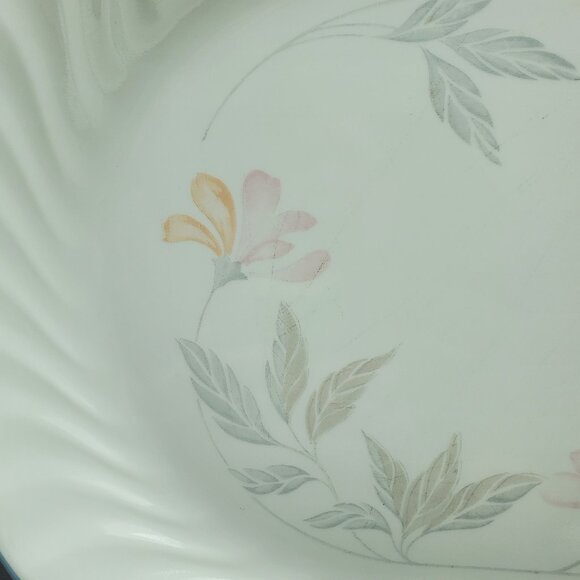 Corelle Pink Trio Platter Corning White Swirl Floral Oval Serving Plate - Picture 2 of 7